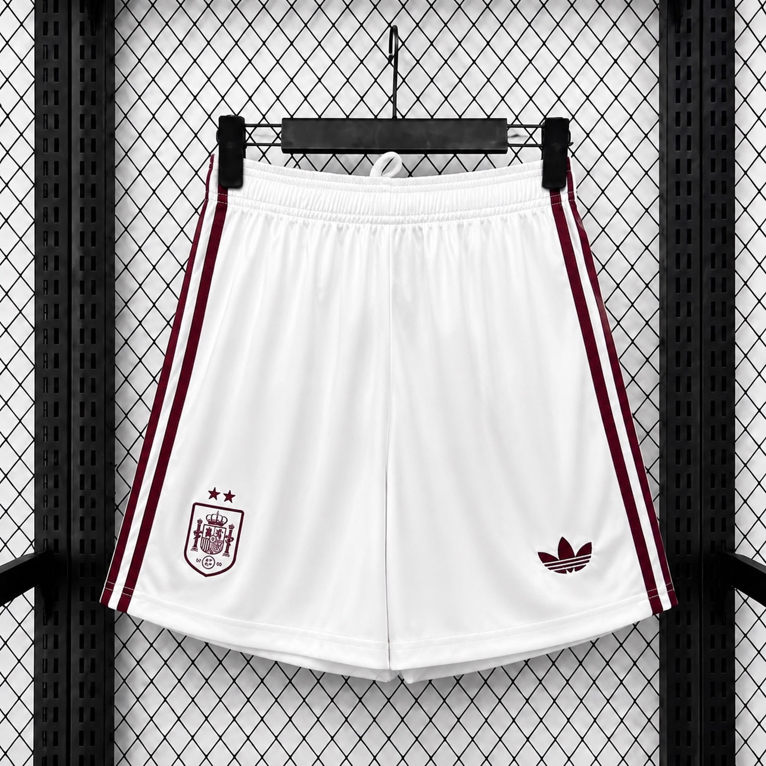 【Two-Crown Star】Spain 2026 Away White Shorts - Fans Version - UnitedFutballJersey
