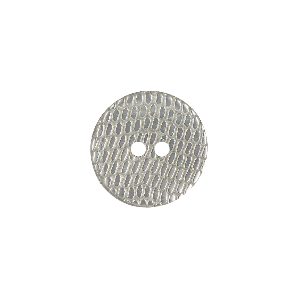 Italian Silver and Gray Iridescent Scales 2-Hole Plastic Button - 24L/15mm - Joann Fabrics