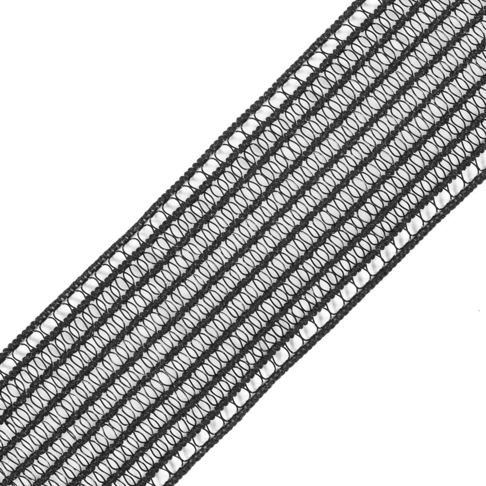 Black Nylon Elastic Trim - 1.125