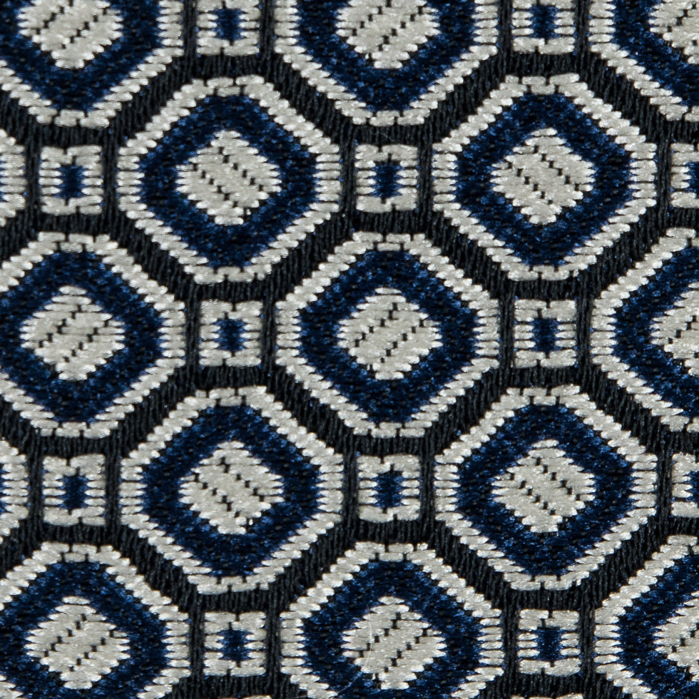 Strong Blue/Silver Geometric Jacquard - Joann Fabrics