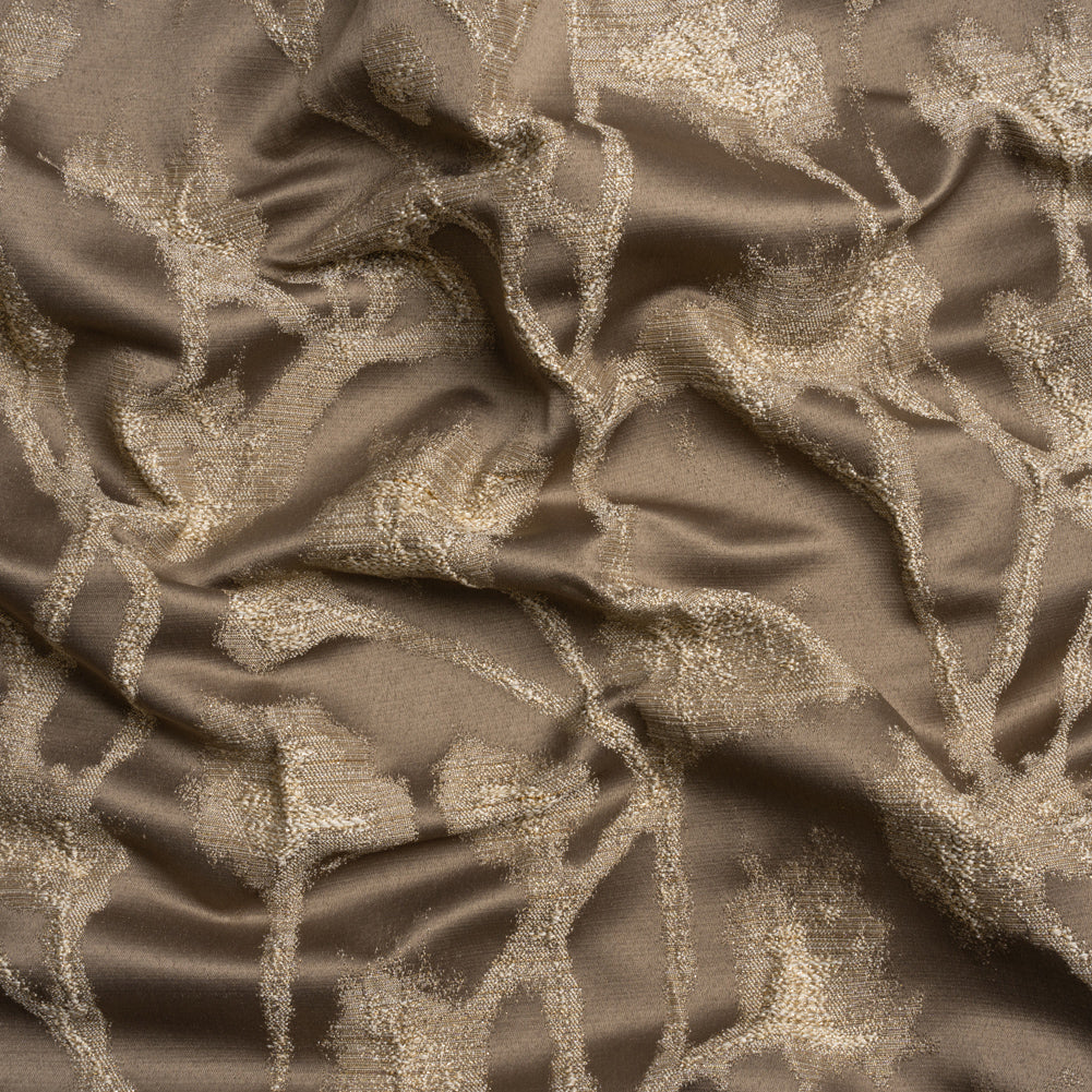 Metallic Drapery Jacquard - Mole Blurred Branches - British Imported - Joann Fabrics