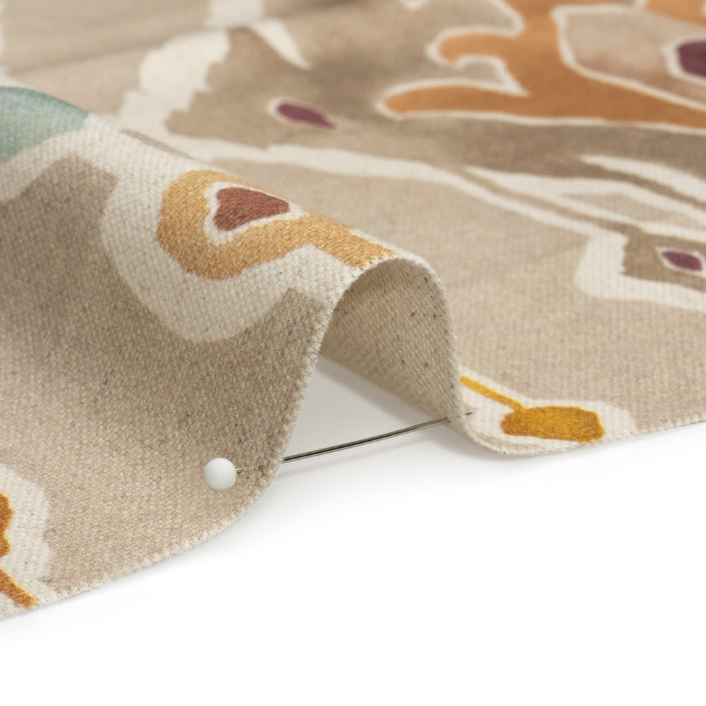 Cotton and Linen Canvas Print - Terracotta Painted Diamonds - British Imported - Joann Fabrics