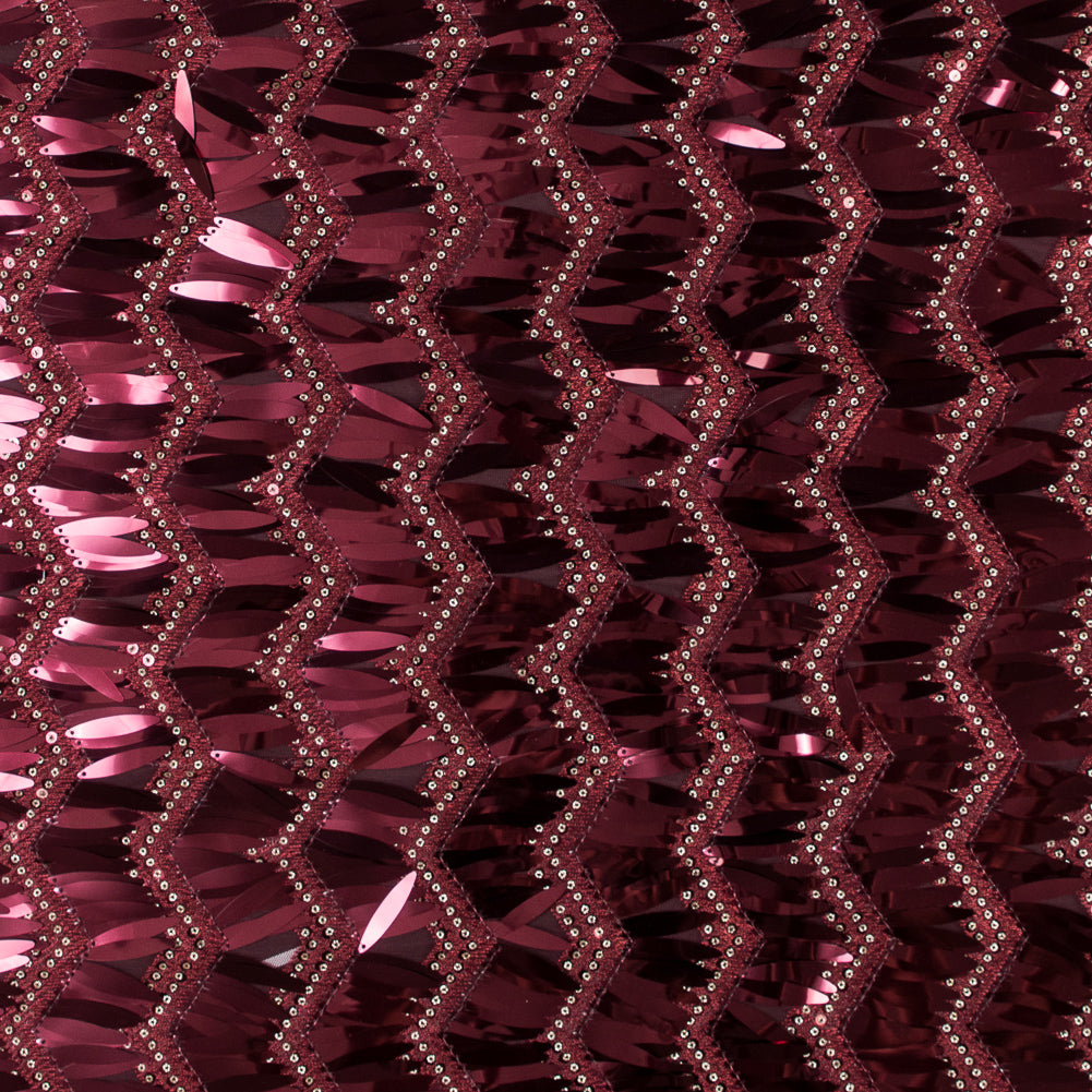 Fringe Sequin Fabric - Cranberry Chevrons - Joann Fabrics