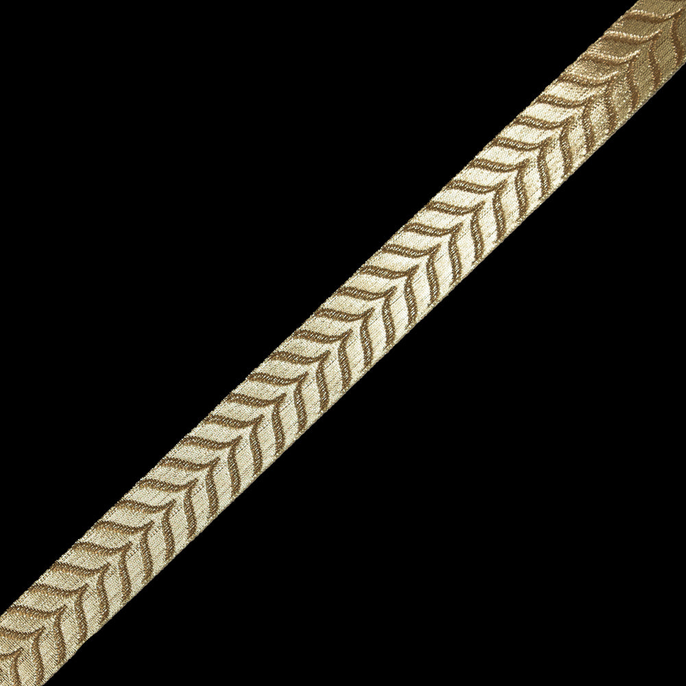 Metallic Gold Jacquard Ribbon - 1