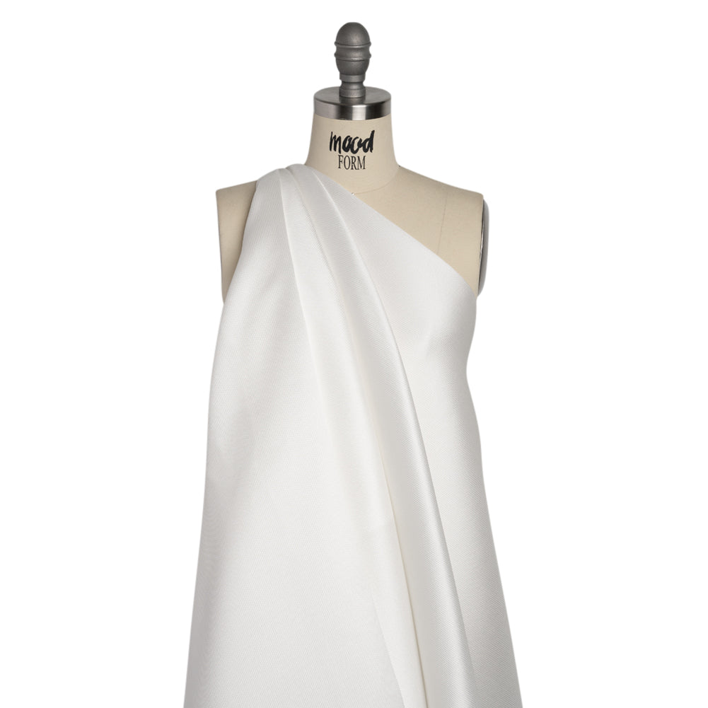 Polyester and Silk Mikado Pique Made in Italy - White Alyssum - Premium Collection - Joann Fabrics