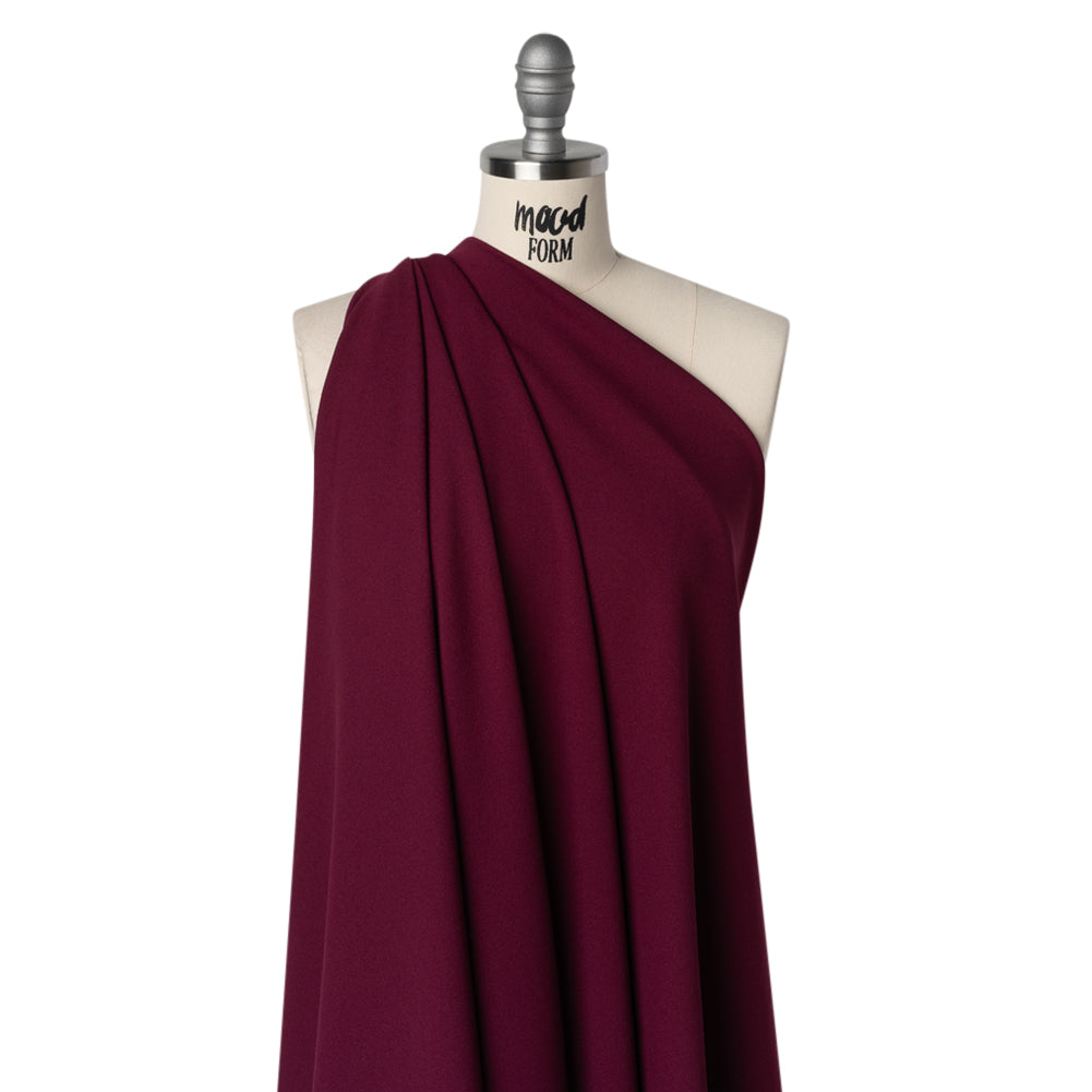 Stretch Polyester Crepe Double Knit - Wine Red - Designer Deadstock - Joann Fabrics