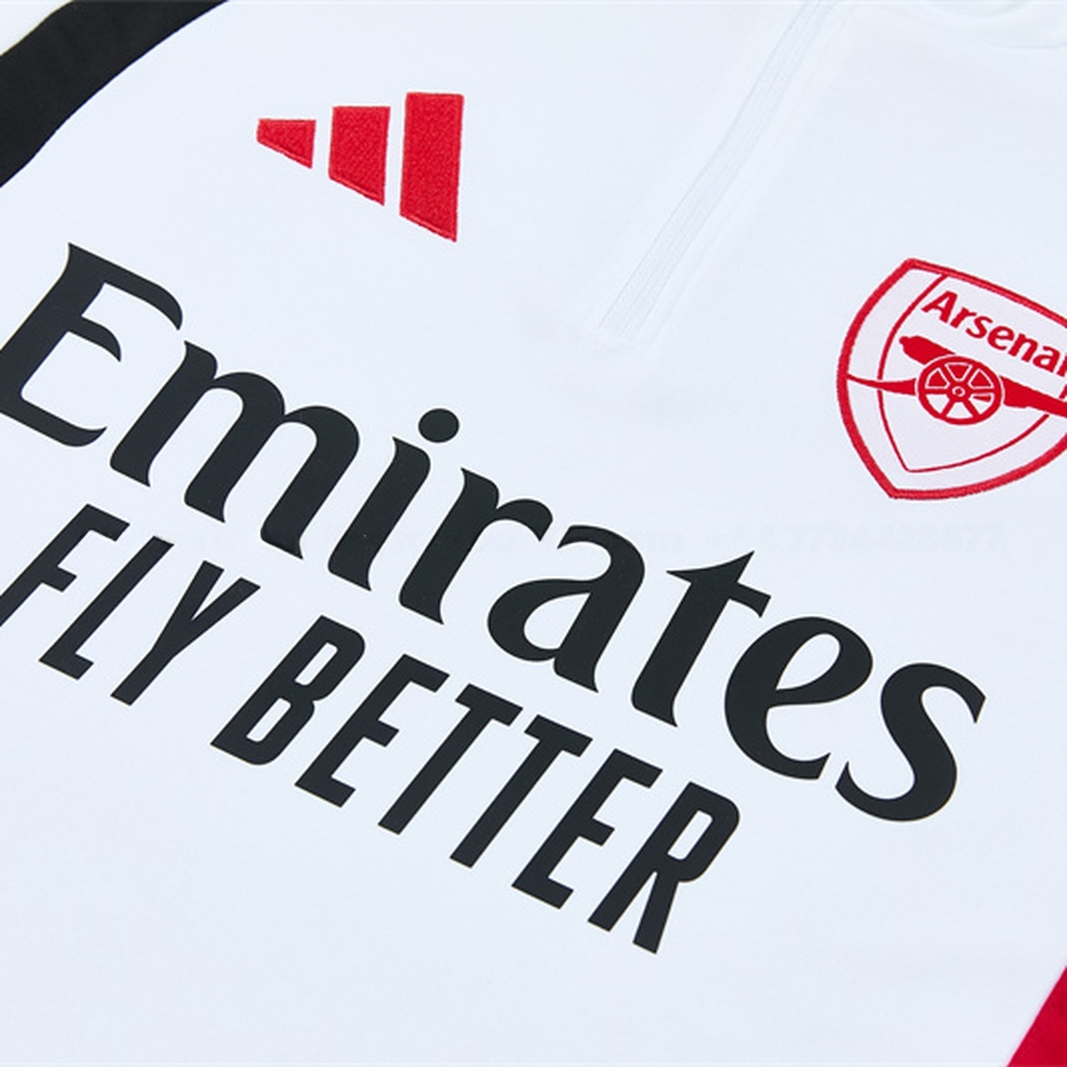 Arsenal 26-27 Long Sleeve Training Set - White Top & Black Pants - UnitedFutballJersey