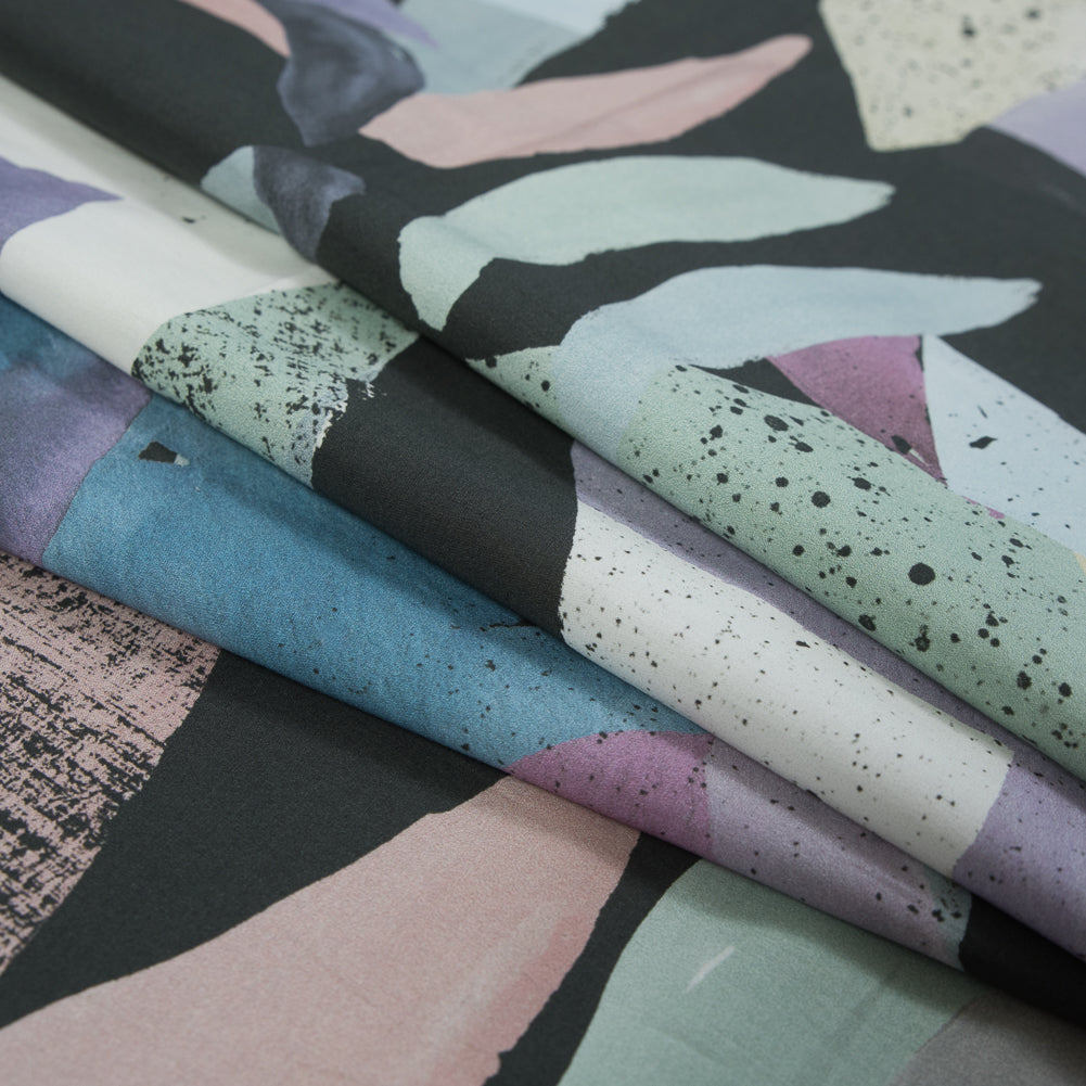 Mood Exclusive Purple Haze Black Cotton Poplin - Joann Fabrics
