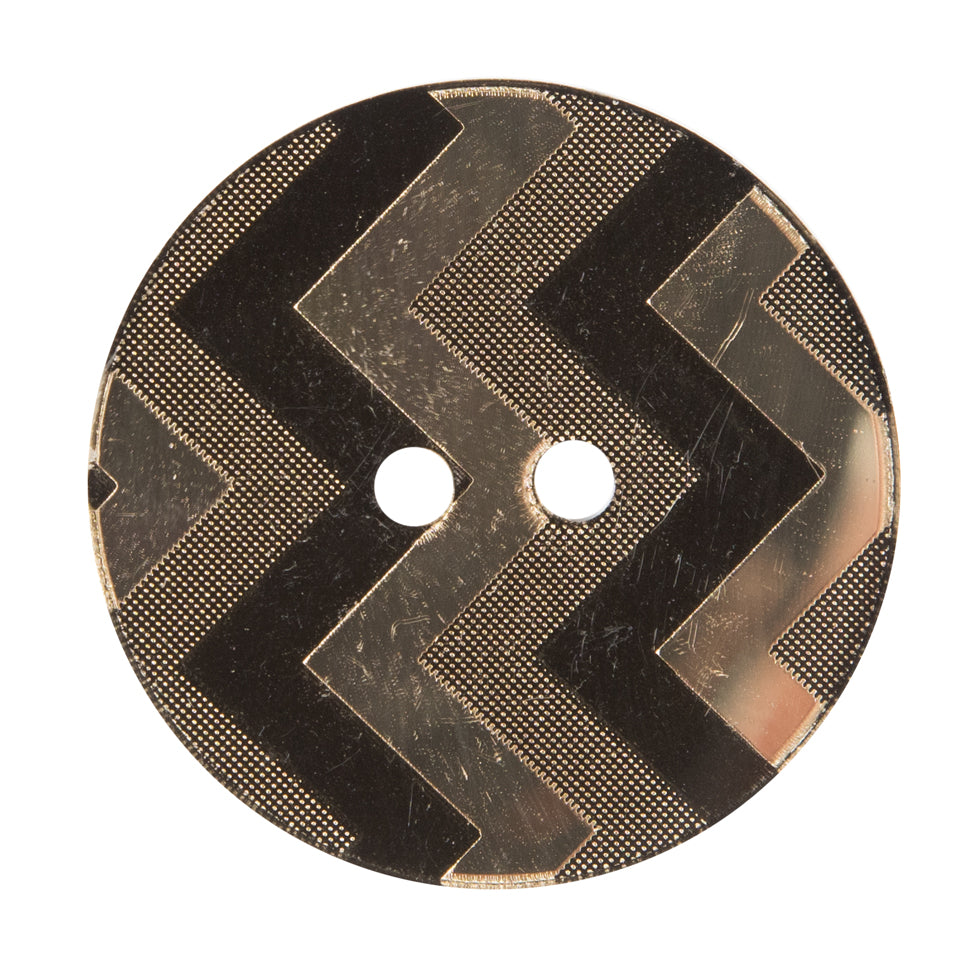 Italian Black and Gold Mirrored Button - 54L/34mm - Joann Fabrics