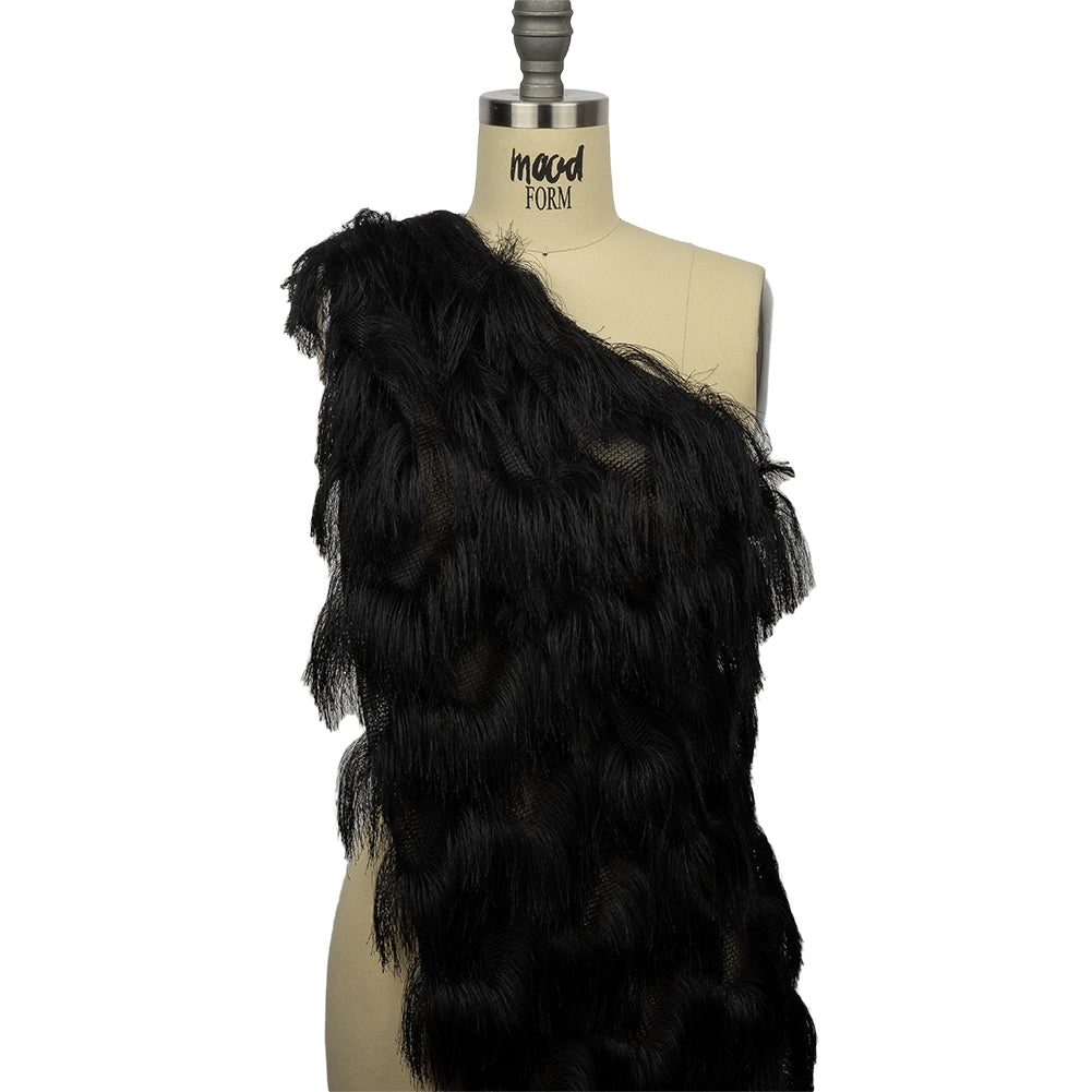 Black Zig Zag Fringe Mesh - Joann Fabrics