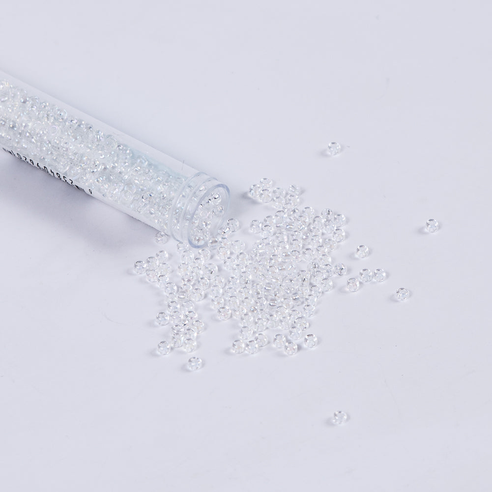Clear Iridescent Czech Seed Beads - Size 8 - Joann Fabrics