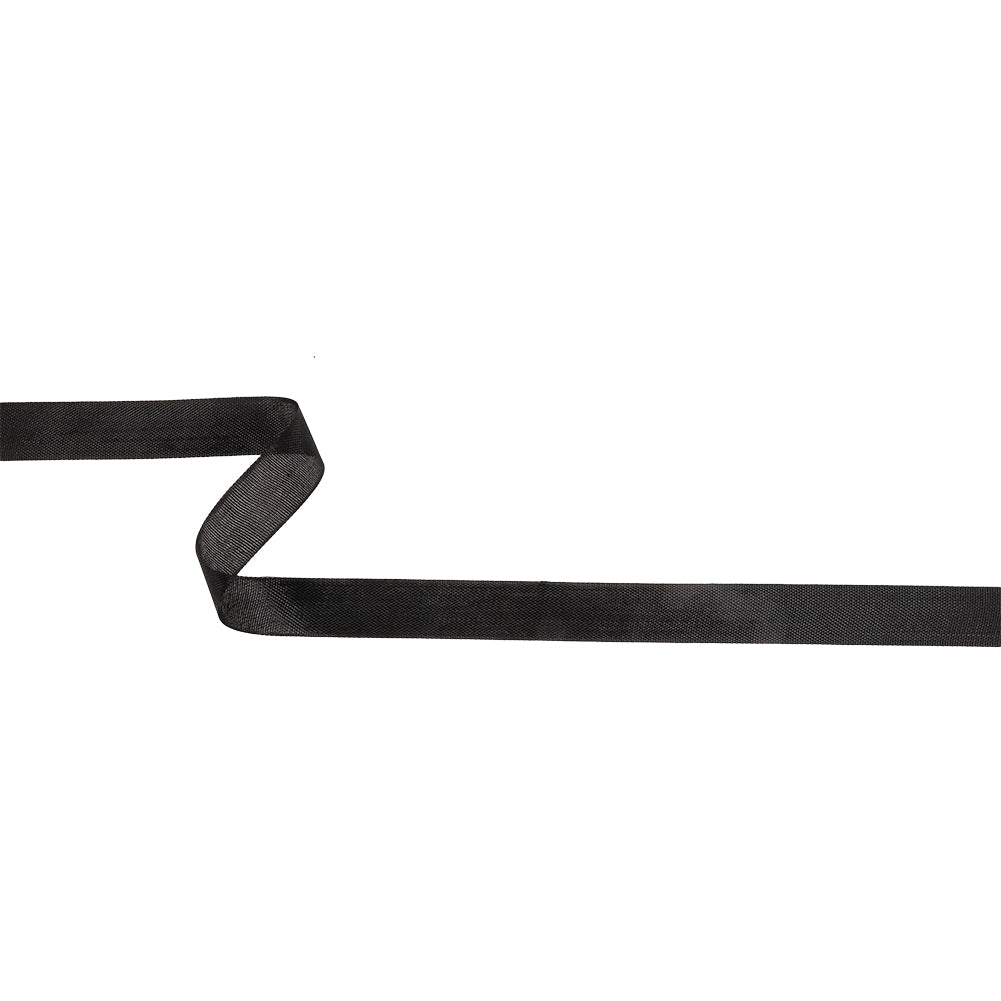 Black Bean Woven Edge Rayon Seam Binding - 0.5