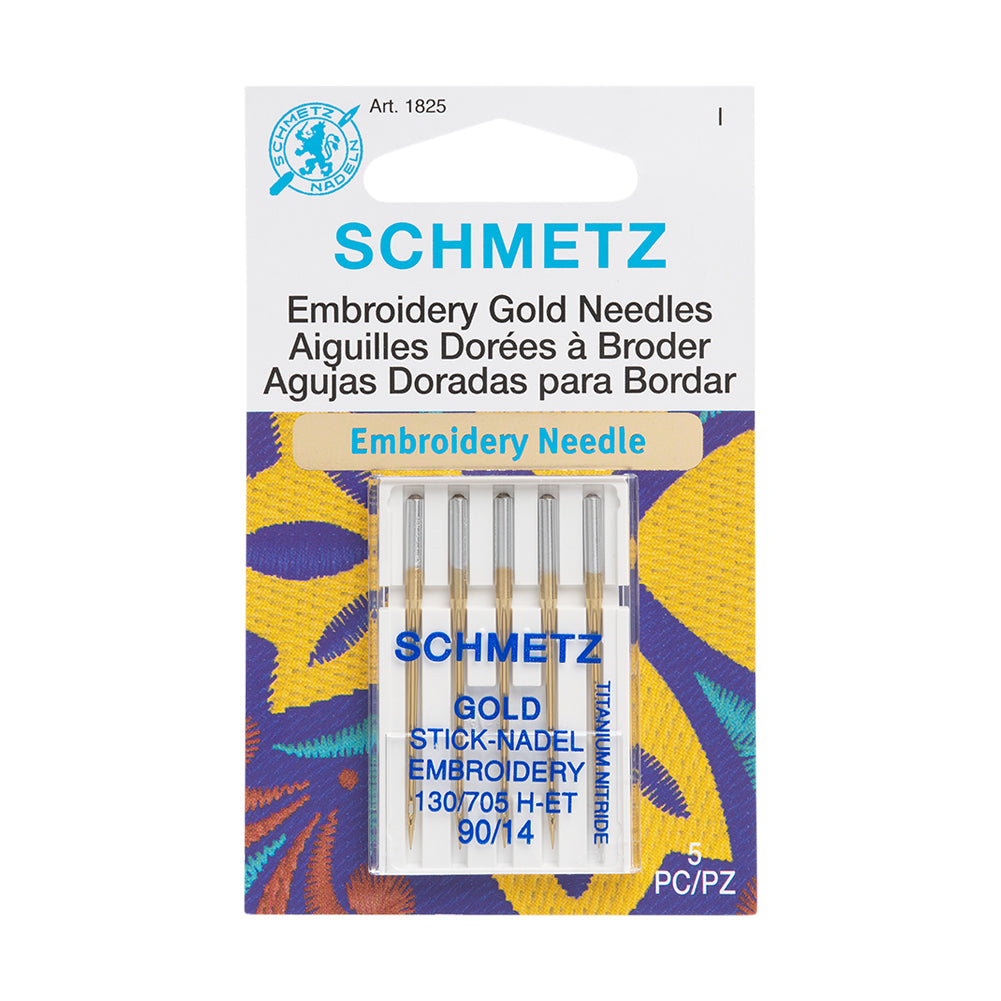 Schmetz Gold Embroidery Machine Needles - 90/14 - 5 ct - Joann Fabrics
