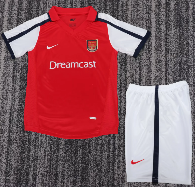 2001/2002 Retro Arsenal Home Football Shirt 1:1 Thai Quality Kids Size