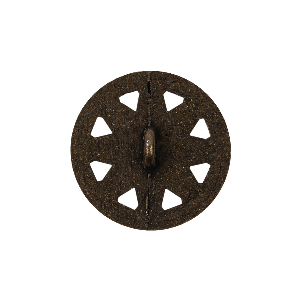 Italian Bronze Floral Shank Back Button - 36L/23mm - Joann Fabrics
