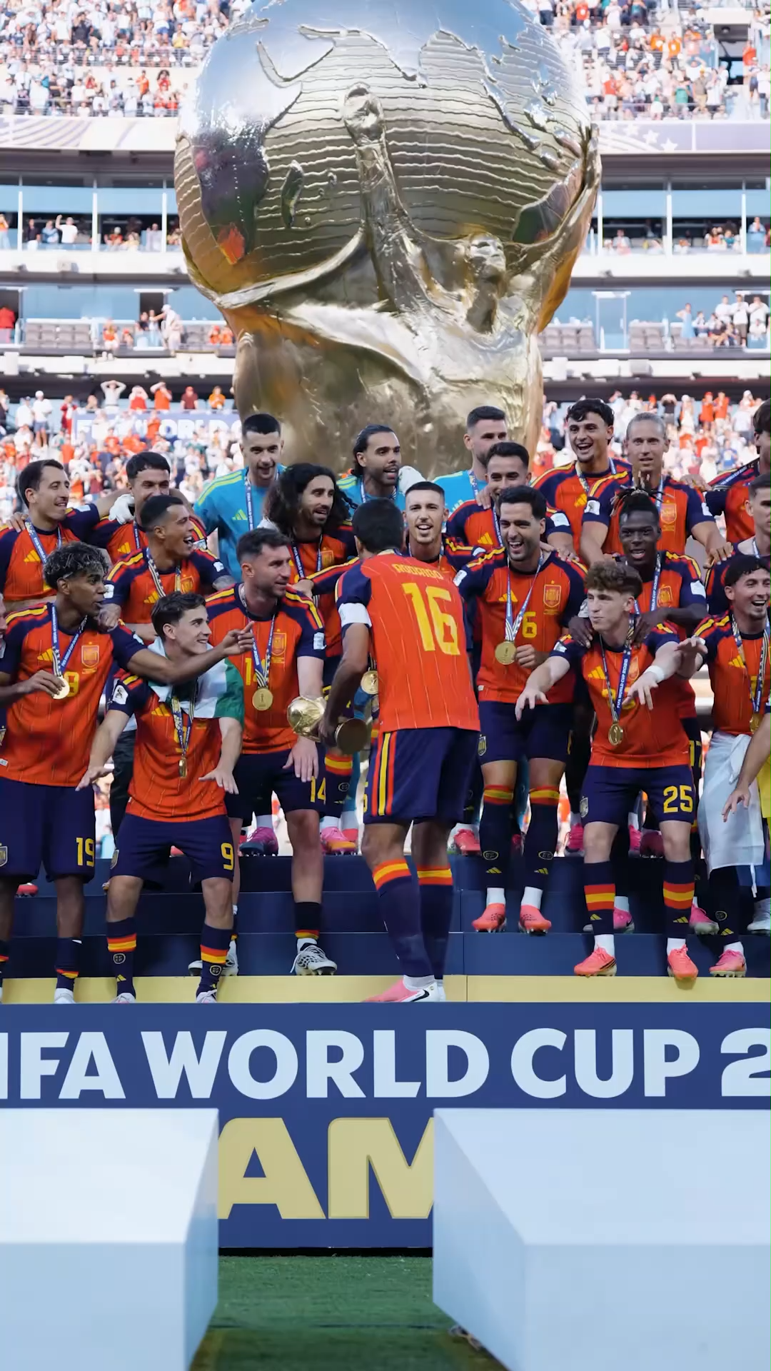 Spain 2026 Red Gold Home Football Shirt | Champions Edition