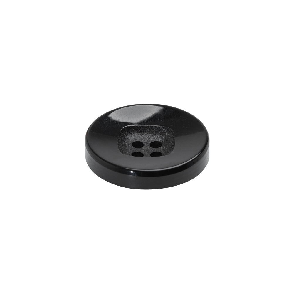 Plastic 4- Hole Button - 28L/18mm - Black with Rounded Square Center - Joann Fabrics