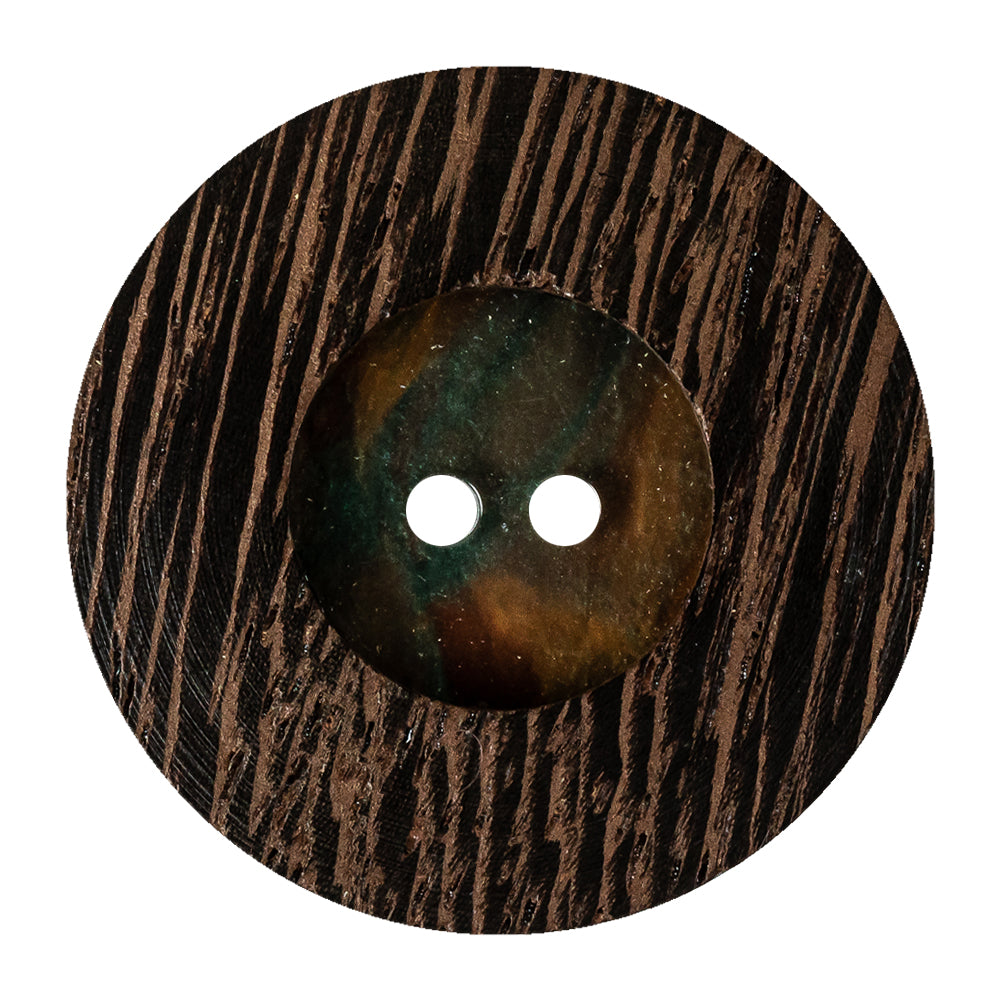 Wenge and Tort Swirls Textured Plastic 2-Hole Button - 58L/37mm - Joann Fabrics