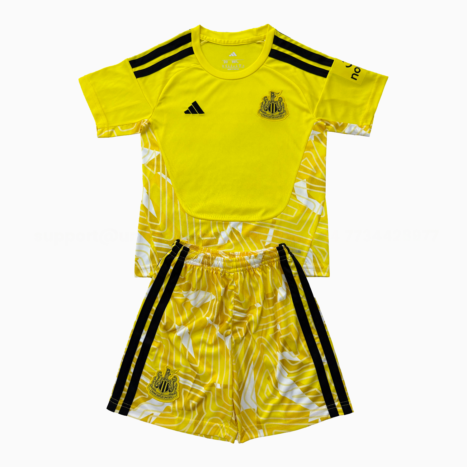 Newcastle United 26-27 Yellow Goalkeeper Men's Adult Jersey Set - Fans Version - UnitedFutballJersey