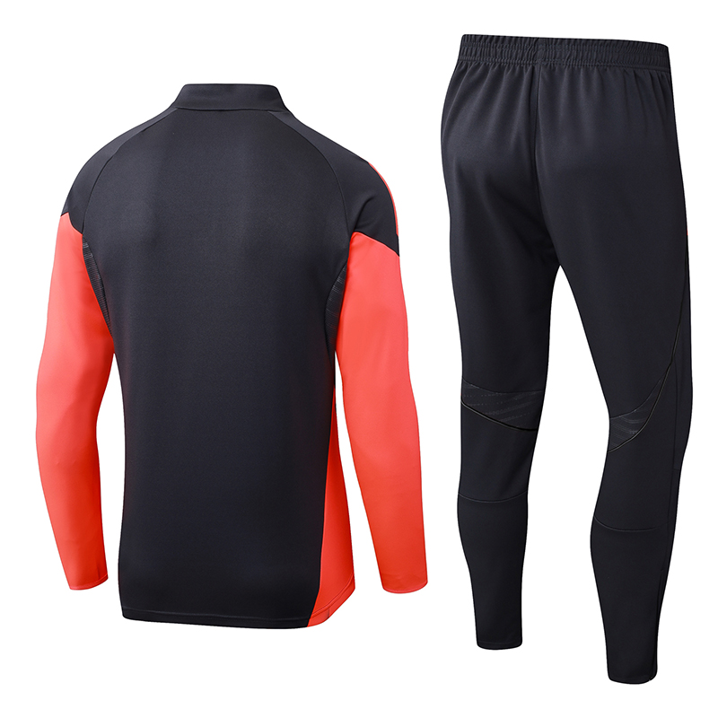 2025/2026 Bayern Munich Half-Pull Training Suit Dark Gray Football Shirt 1:1 Thai Quality Set