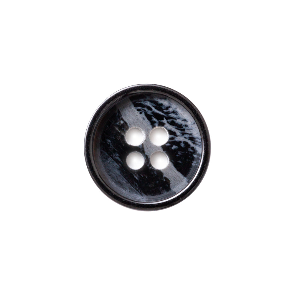 Italian Black Abstract 4-Hole Plastic Button - 28L/18mm - Joann Fabrics