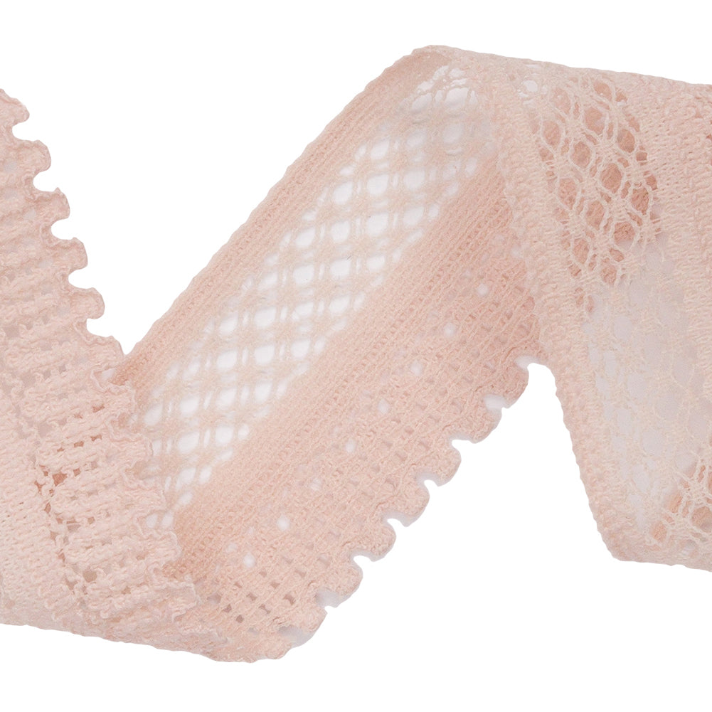 Piglet Latticework and Scallops Stretch Lace Trim - 1