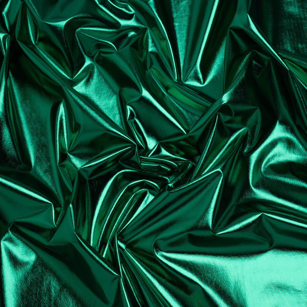 Metallic Foiled Polyester Jersey Knit - Emerald - Amalthea Collection - Joann Fabrics