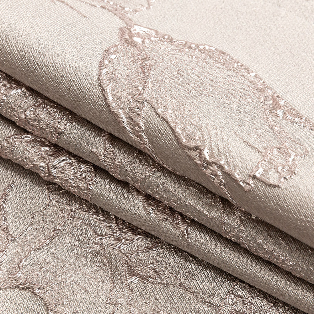 Metallic Dusty Rose Floral Luxury Brocade - Joann Fabrics