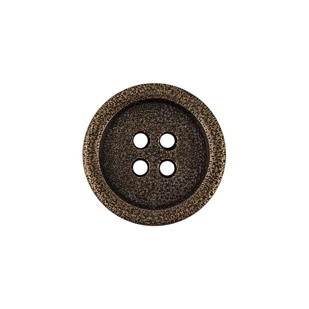 Italian Hint of Gold Bronze Shallow Plate 4-Hole Metal Look Coat Button - 32L/20mm - Joann Fabrics