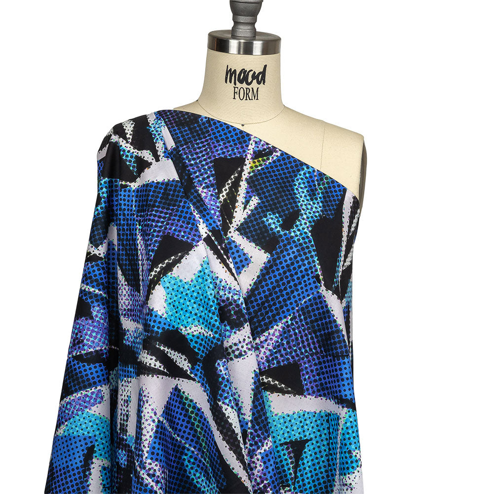 Cotton Voile - Blue Abstract - Tangled Up in Blue Print - Mood Exclusive Indigo Collection - Joann Fabrics