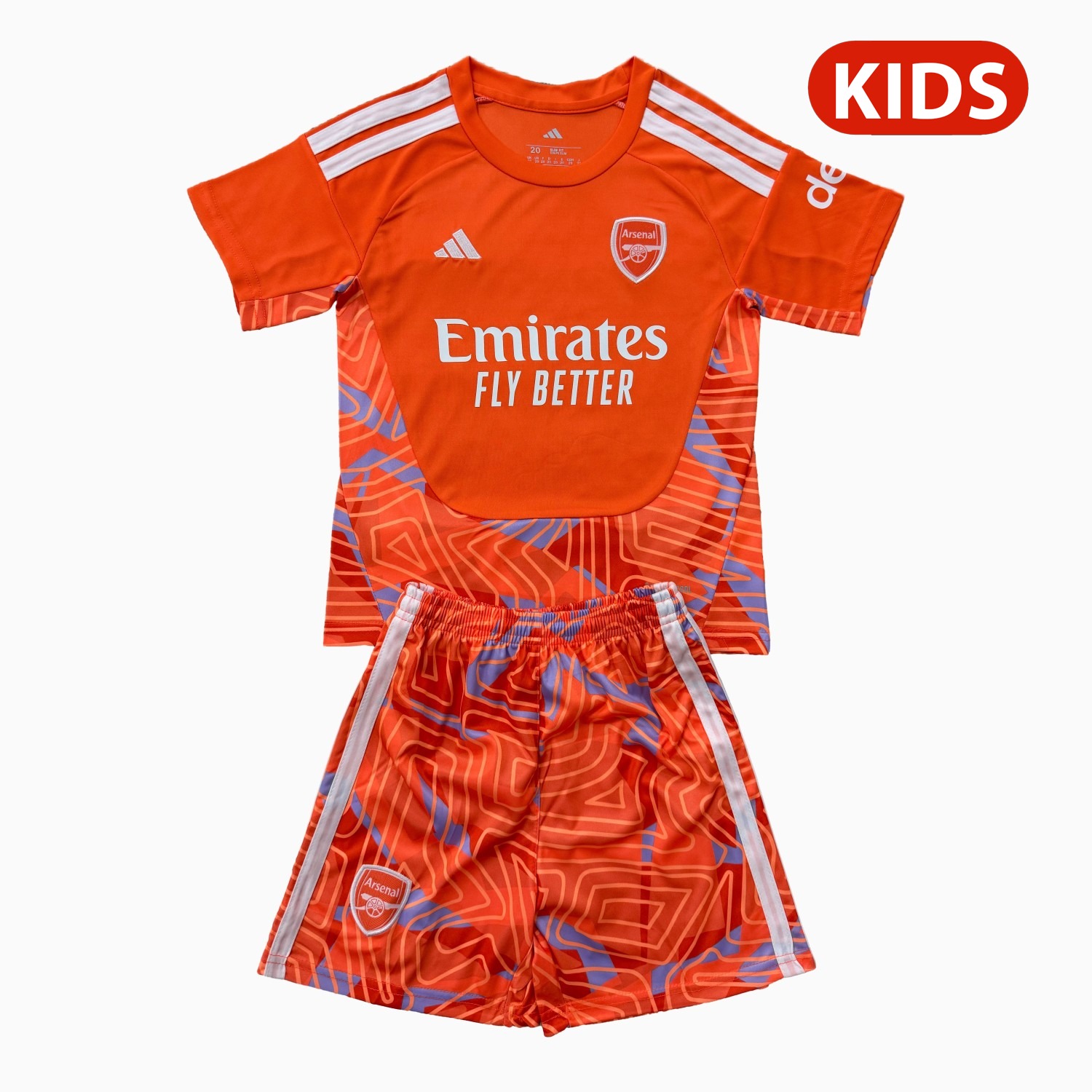 Arsenal 26-27 Orange Goalkeeper Kids Kit - UnitedFutballJersey