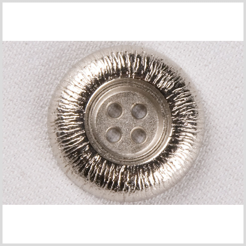 Silver Etched Gumdrop 4-Hole Metal Coat Button - 36L/23mm - Joann Fabrics
