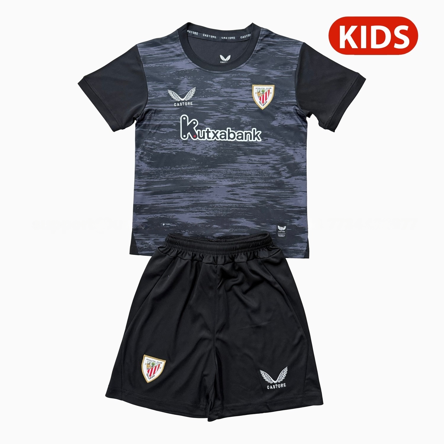 Athletic Bilbao 26-27 Black Goalkeeper Kids Kit - UnitedFutballJersey