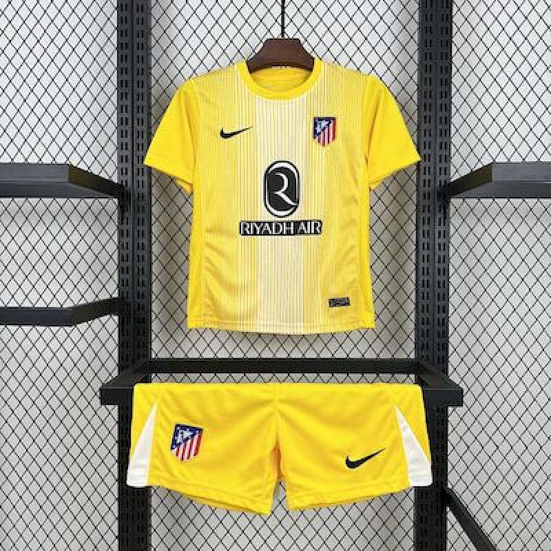 2025/2026 Atletico Madrid Goalkeeper Football Jersey 1:1 Thai Quality Kids Size