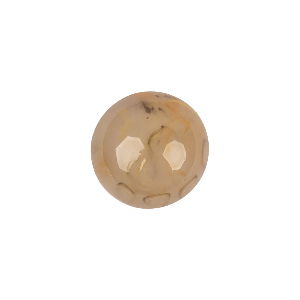 Dune Quartz Abstract Swirl Glass and Metal Shank Back Button - 24L/15mm - Joann Fabrics