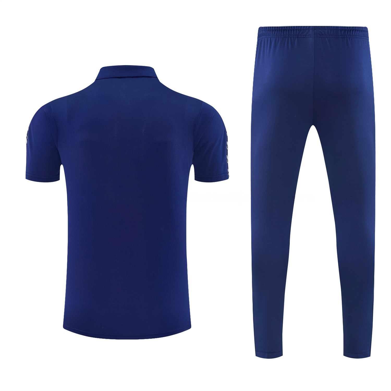 Manchester City 25-26 POLO Short-Sleeve Training Set - Dark Blue Top and Pants - UnitedFutballJersey