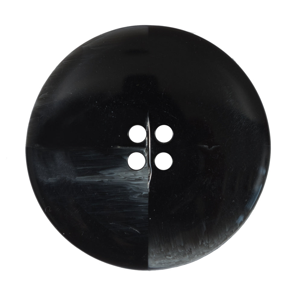 Italian Black and Clear Coconut 4-Hole Button - 54L/34mm - Joann Fabrics