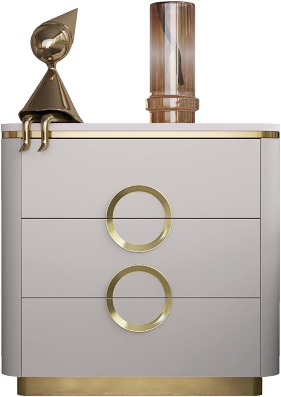Creative Minimalist Nightstand Bedside Table with 3 Drawer, Modern ...