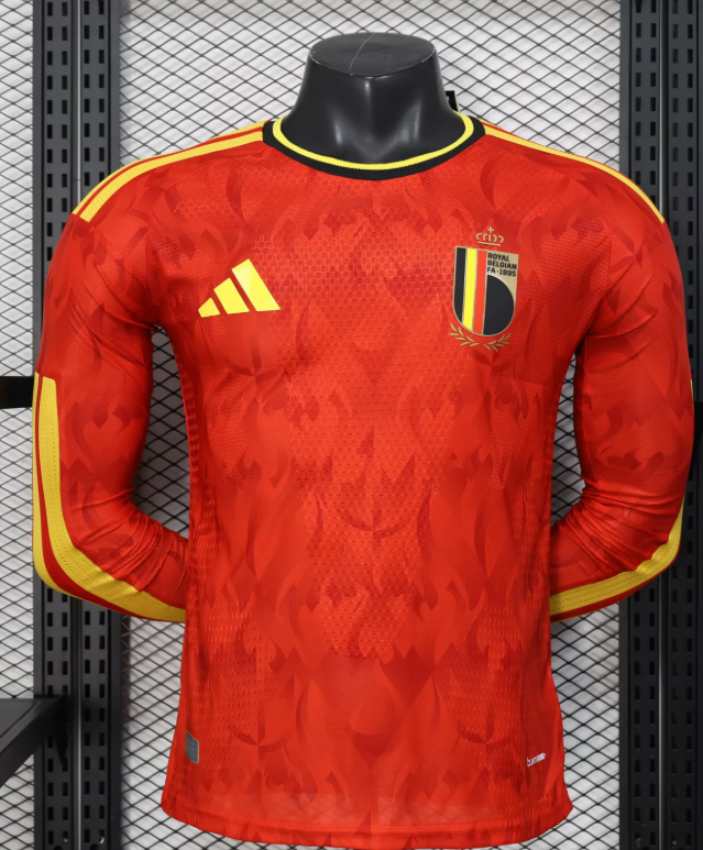 2026 Long Sleeve Player Version Belgium National Team Home Football Shirt 1:1 Thai Quality