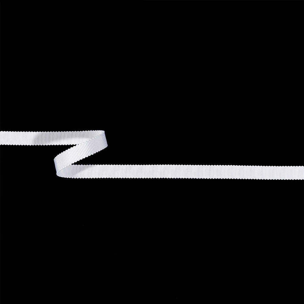 Matte White Recycled Polyester Petersham Grosgrain Ribbon - 9mm - Joann Fabrics