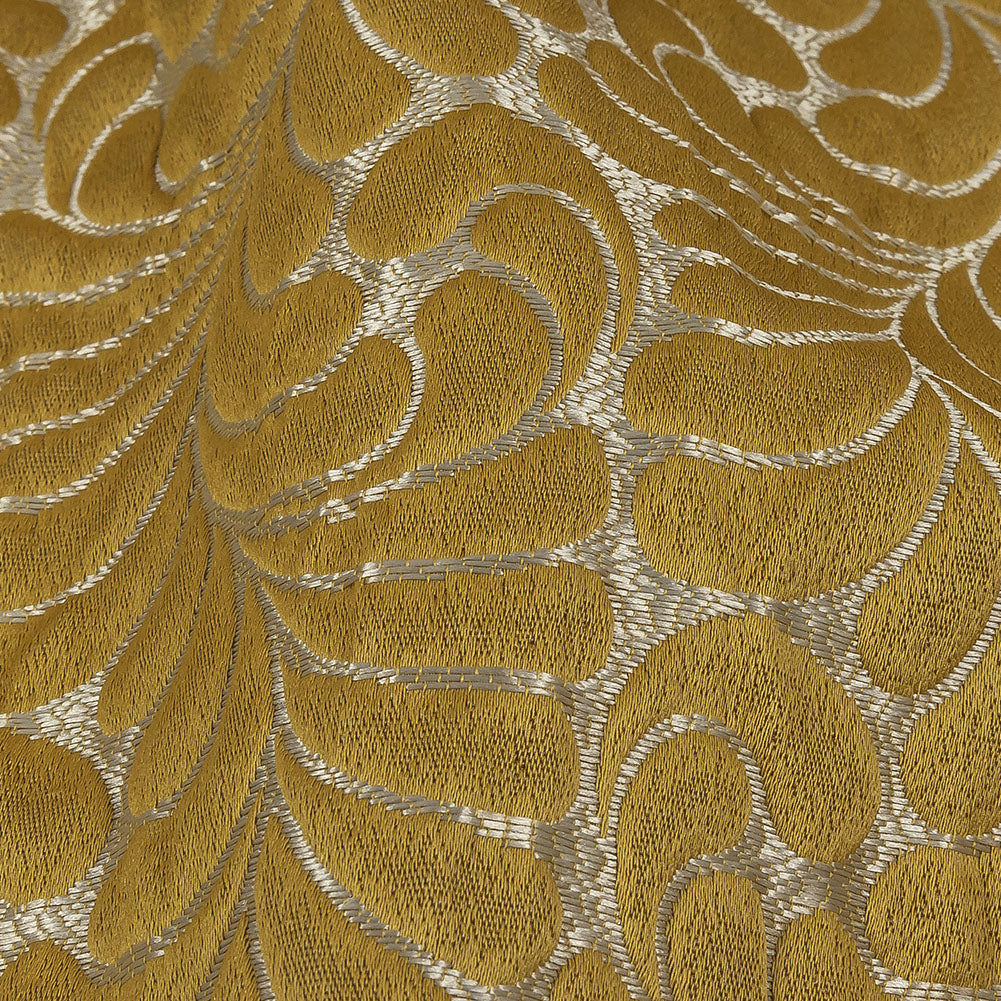 Satin-Faced Jacquard - Zest Fern Leaves - British Imported - Joann Fabrics