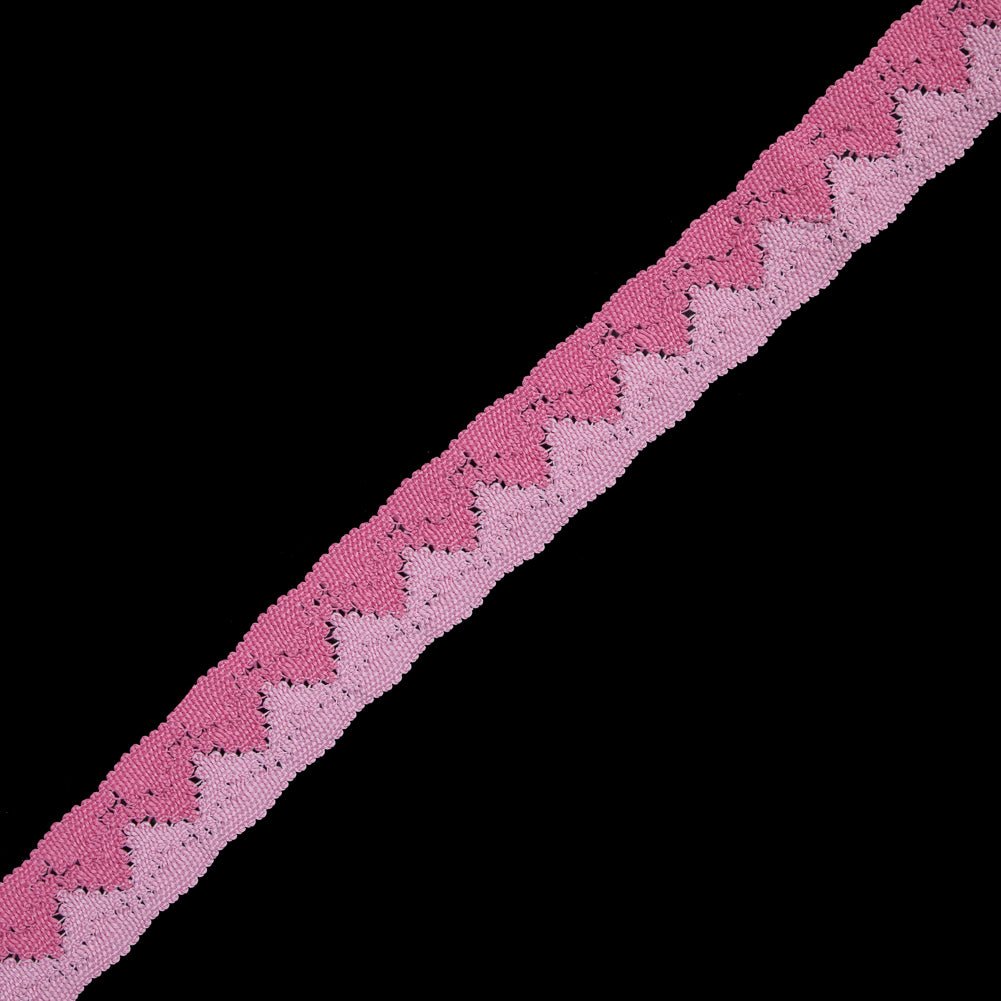 Pink Two-Tone European Crochet Trim - 1