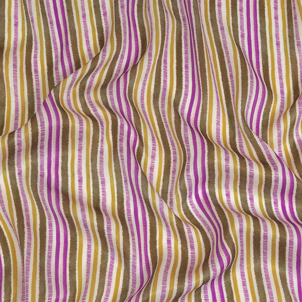 Mood Exclusive Orchid Tint Banded Together Polyester Crepe de Chine - Joann Fabrics