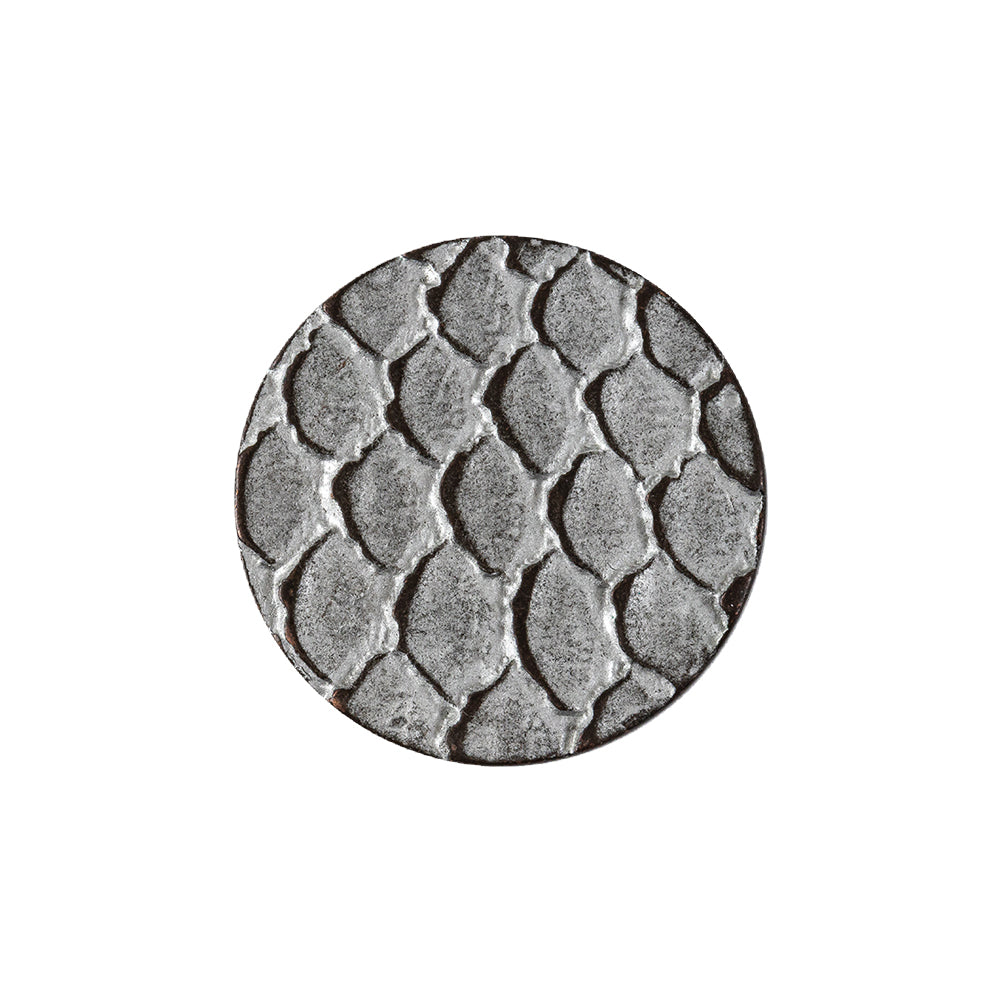 Italian Silver Scales Shank Back Metal Button - 36L/23mm - Joann Fabrics