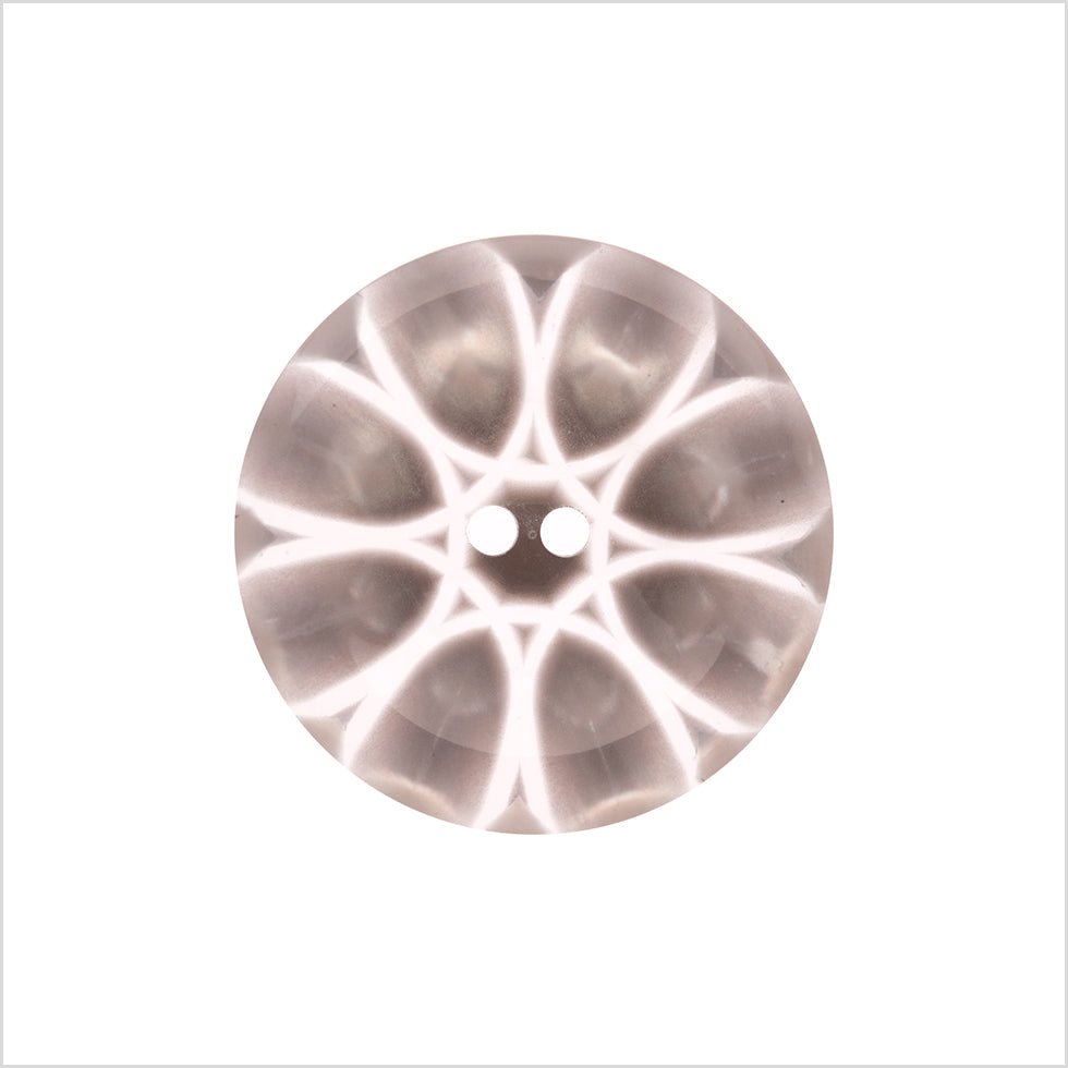 Italian Gray Abstract Semi-Clear 2-Hole Plastic Button - 36L/23mm - Joann Fabrics