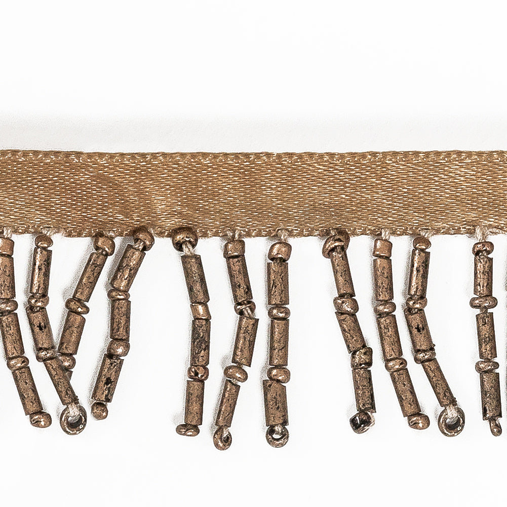 Honey Brown Beaded Fringe - 1.25
