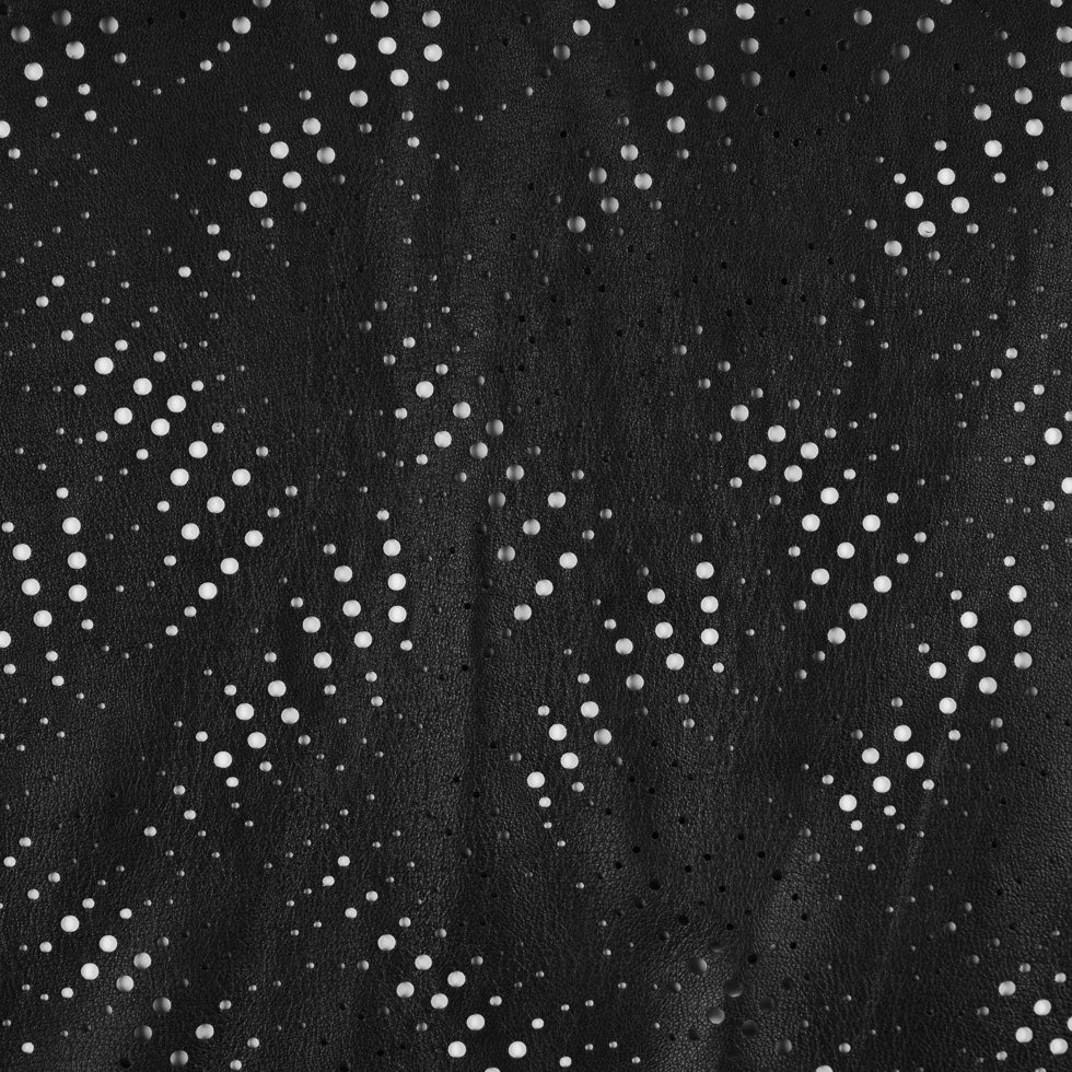 Small Black Abstract Perforated Lamb Leather - Joann Fabrics