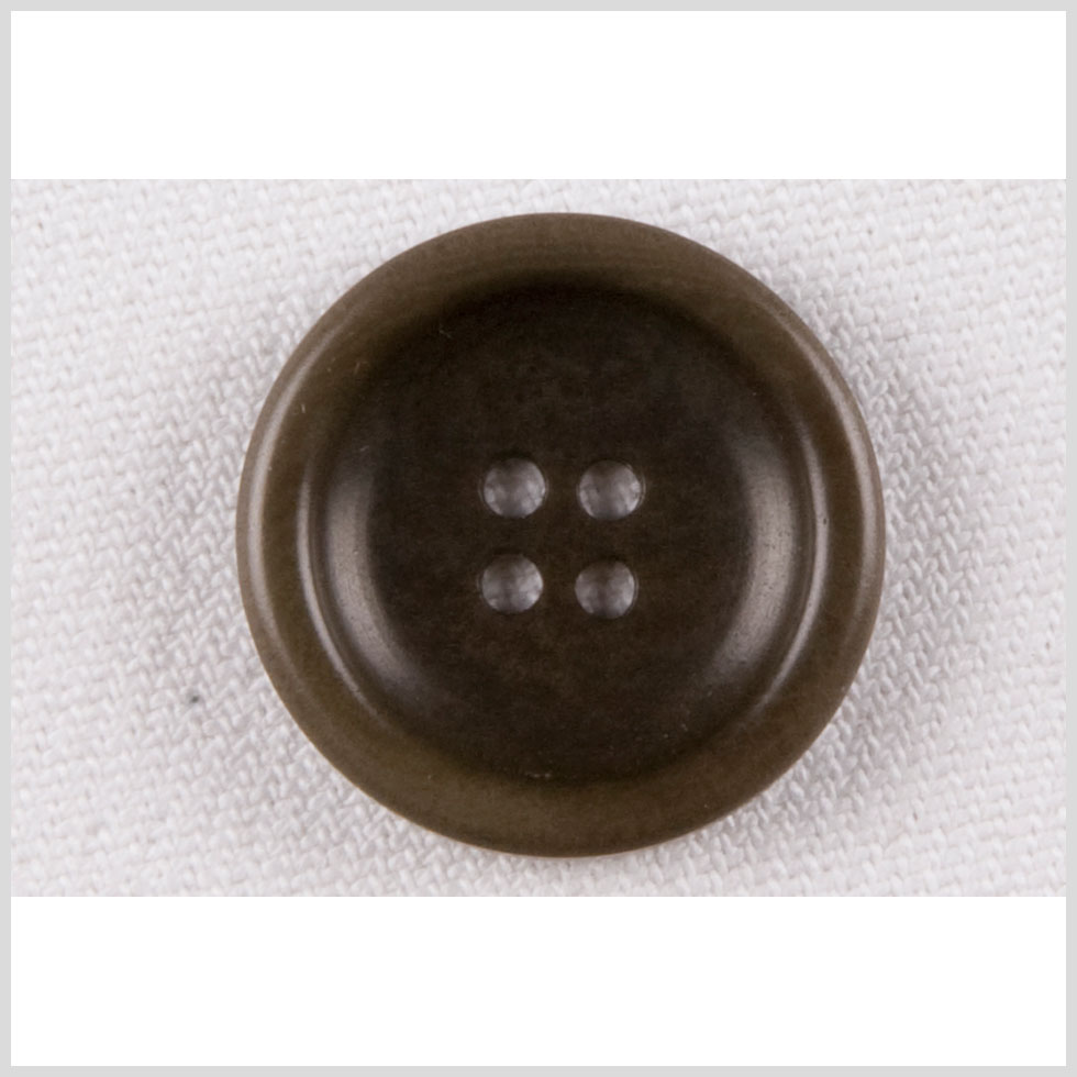 Plastic 4-Hole Button - 36L/23mm - Dark Brown Rolled Rim - Joann Fabrics