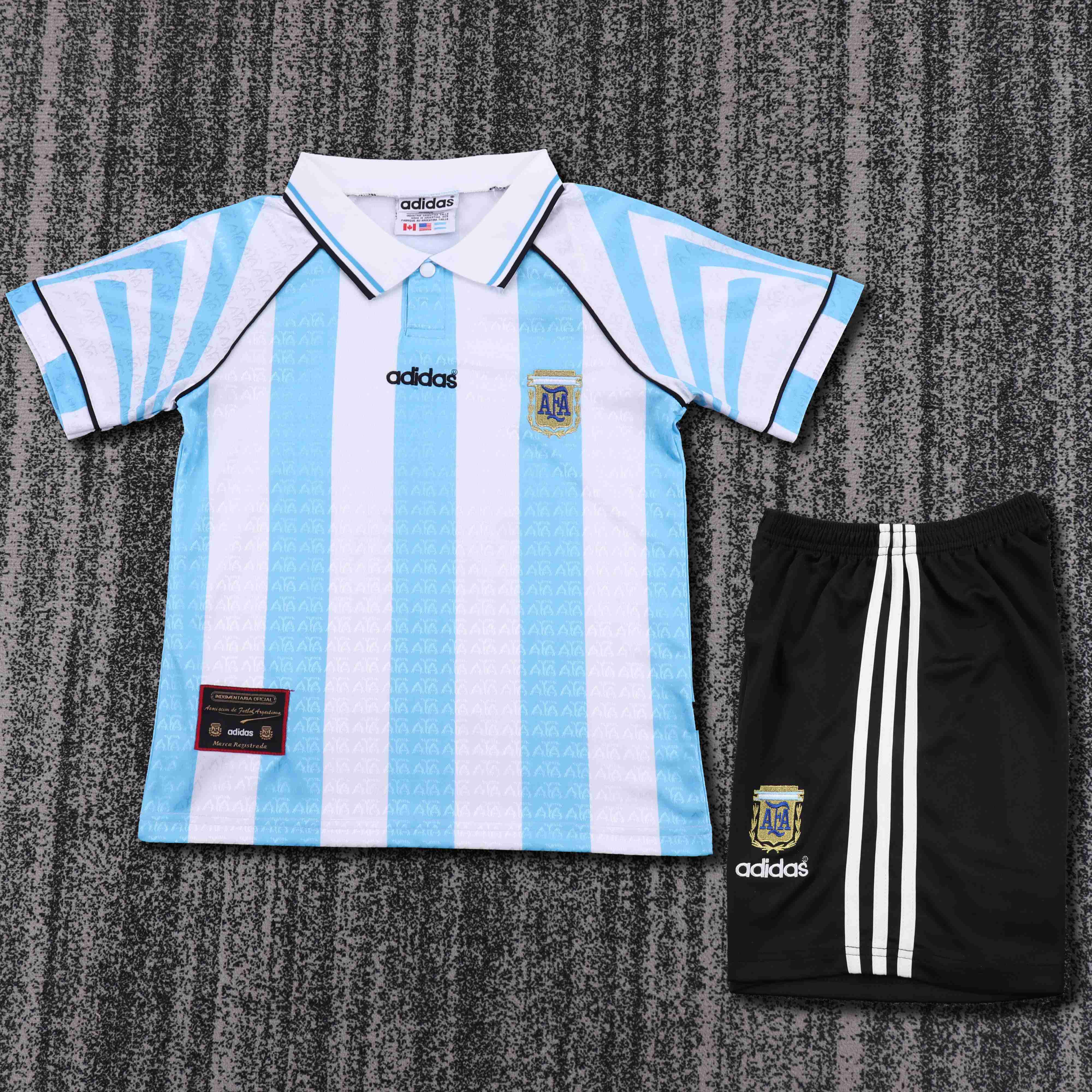 1996-1997 Retro Argentina National Team Home Jersey 1:1 Thai Quality Kids Size