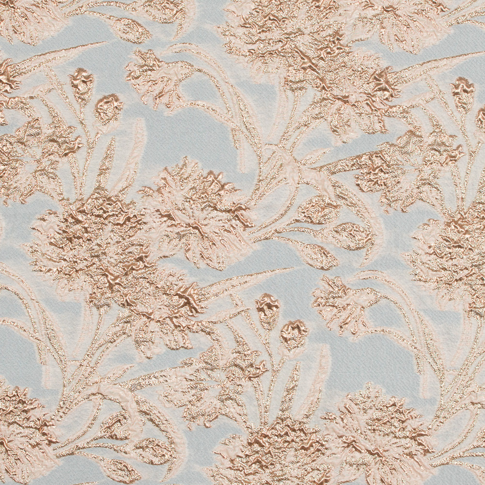 Peach and Gold Luxury Floral Metallic Brocade - Joann Fabrics